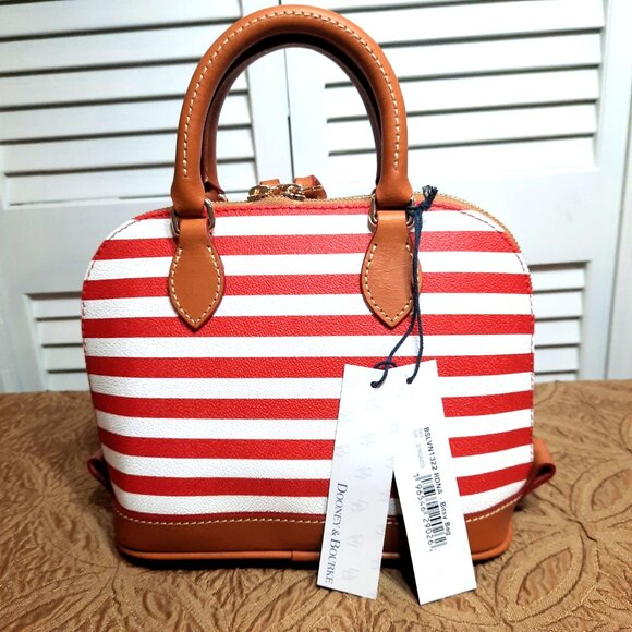 Dooney & Bourke Bitsy Bag NWT Dooney Bourke Red and White Striped Bitsy Bag - Picture 2 of 14